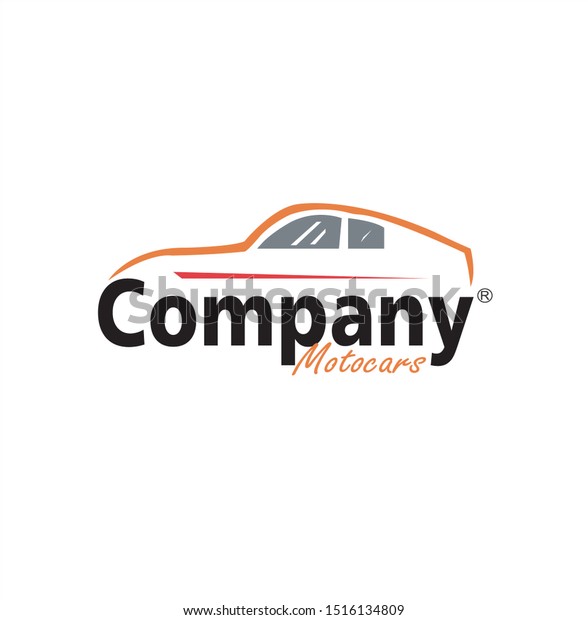 Car-shaped\
business logo vector design. white\
background