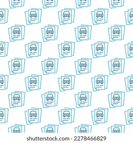Carsharing Documents vector concept seamless pattern in outline style 