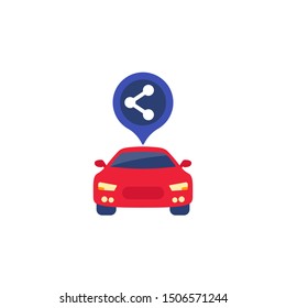 carsharing service vector flat icon