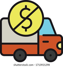 car,shopping,money icon vector illustration flat