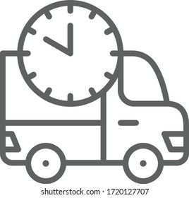 coche,compras,icono de tiempo ilustración vectorial plano