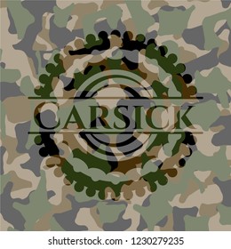 Carsick camo emblem