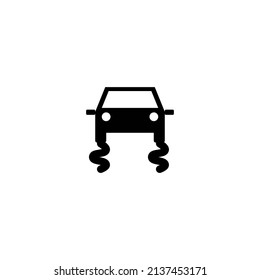 Car-Slippery Road icon simple vector perfect illustration