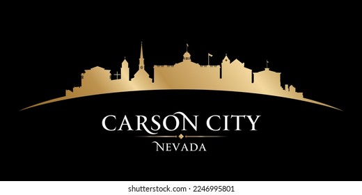 Carson City Nevada city skyline silhouette. Vector illustratio