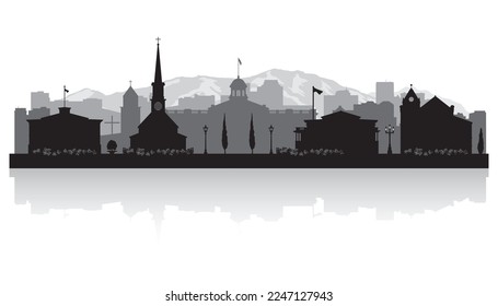 Carson City Nevada city skyline vector silhouette illustration