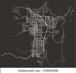 Carson City, Nevada, United States city plan–roads and highways, downtown and suburbs, town blueprint poster, transport network svg