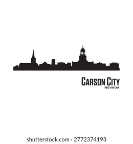 carson city skyline silhouette on white background