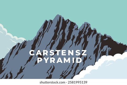 Carstensz pyramid landscape Indonesia mount 