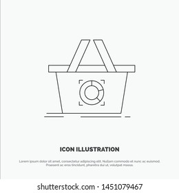 Cart, Add To Cart, Basket, Shopping Line Icon Vector