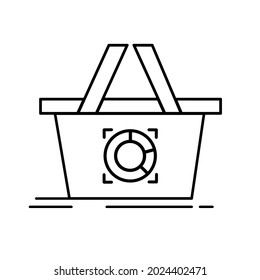 Cart Add To Cart Basket Shopping Line Icon Vector