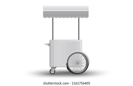 Cart With Awning Mockup. Street cart with awning. Mockup template for branding and product designs. Easy to use for advertising branding and marketing.