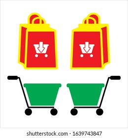 cart bag icon vector illustration