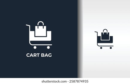Cart Bag Vector, Icon Or Logo Sign Isolated Symbol Illustration