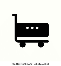 icono negro de carro, icono aislado en fondo claro, perfecto para sitio web, blog, logo, diseño gráfico, medios sociales, interfaz de usuario, aplicación móvil