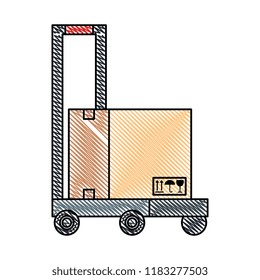 cart with box delivery service