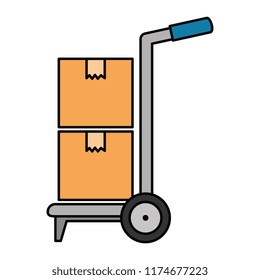 cart with boxes delivery service