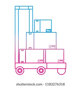 cart with boxes delivery service