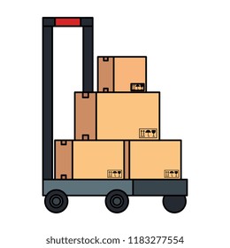 cart with boxes delivery service