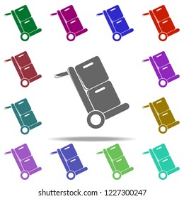 cart with boxes icon. Elements of Logistic in multi color style icons. Simple icon for websites, web design, mobile app, info graphics