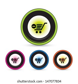 Cart button icon for use