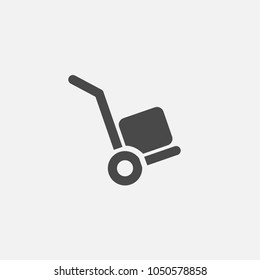 cart carrying box vector icon for work places and packaging 