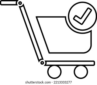 Cart check shopping buy icon