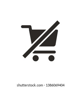 Cart, clear, shopping vector icon. Simple element illustration from UI concept. Cart, clear, shopping vector icon. Finance concept vector illustration.