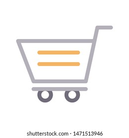 cart colour line vector icon