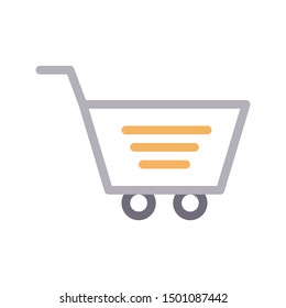 cart colour line vector icon