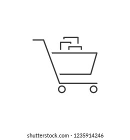 cart, commerce, buy icon. Element of marketing and advertising icon for mobile concept and web apps. Thin line cart, commerce, buy icon can be used for web and mobile