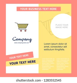 Cart  Company Brochure Template. Vector Busienss Template