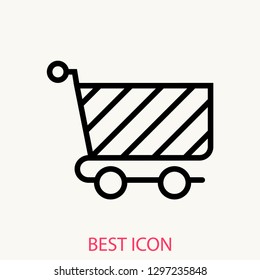 Cart concept line icon. Simple element illustration. Cart concept outline symbol design. Can be used for web and mobile UI/UX . Modern vector style