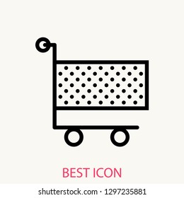 Cart concept line icon. Simple element illustration. Cart concept outline symbol design. Can be used for web and mobile UI/UX . Modern vector style