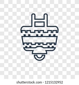 Cart concept vector linear icon isolated on transparent background, Cart concept transparency concept in outline style