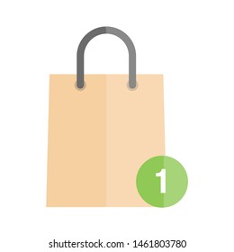 Cart count in numerical icon. Flat illustration colored vector isolated icons of Retail ecommerce icon set for web