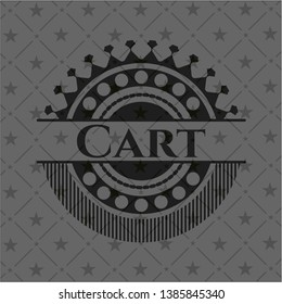 Cart  dark emblem. Retro. Vector Illustration. Detailed.