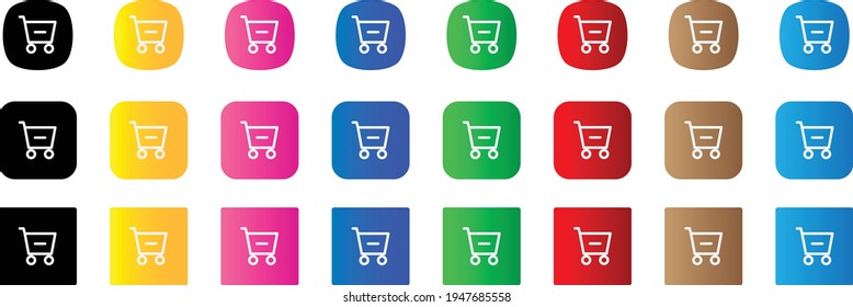 cart dash icon . web icon set . icons collection. Simple vector illustration.