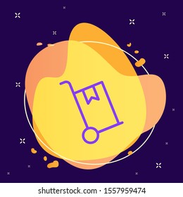 Cart, delivery, box vector icon . Simple element illustration from UI concept. Cart, delivery, box vector icon