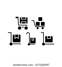 Icono de entrega de carro Juego de símbolos de vector Ilustración de diseño