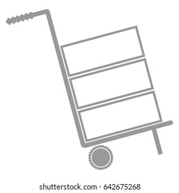 Cart delivery or shipment icon .