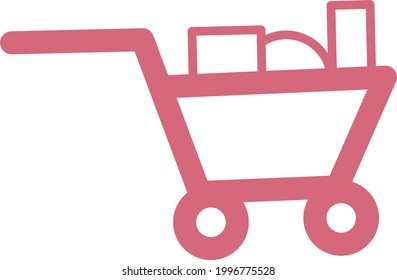 Warenkorb-Design-Logo, Vektorgrafik.E-Commerce-Shopping Warenkorb Symbol in Farbe Symbol, einzeln auf weißem Hintergrund. 