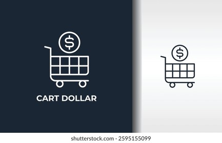 Cart Dollar Vector, Icon Or Logo Sign Isolated Symbol Illustration