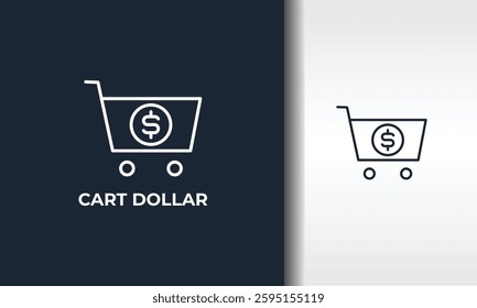 Cart Dollar Vector, Icon Or Logo Sign Isolated Symbol Illustration