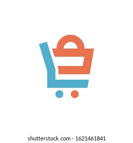 Cart ecommerce logo & icon design.This is a vector & color editable fully changes.