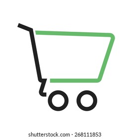 Cart, empty, trolley, basket icon vector image. Can also be used for eCommerce, shopping, business. Suitable for web apps, mobile apps and print media.