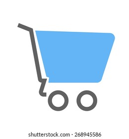 Cart, empty, trolley, basket icon vector image. Can also be used for eCommerce, shopping, business. Suitable for web apps, mobile apps and print media.