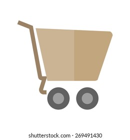 Cart, empty, trolley, basket icon vector image. Can also be used for eCommerce, shopping, business. Suitable for web apps, mobile apps and print media.