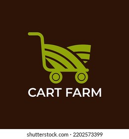 cart farm logo design element