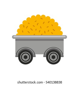 cart farm wagon icon vector illustration design
