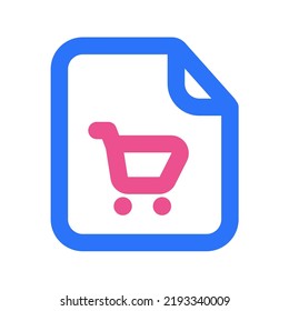 Cart Files Icon Two Tone Color